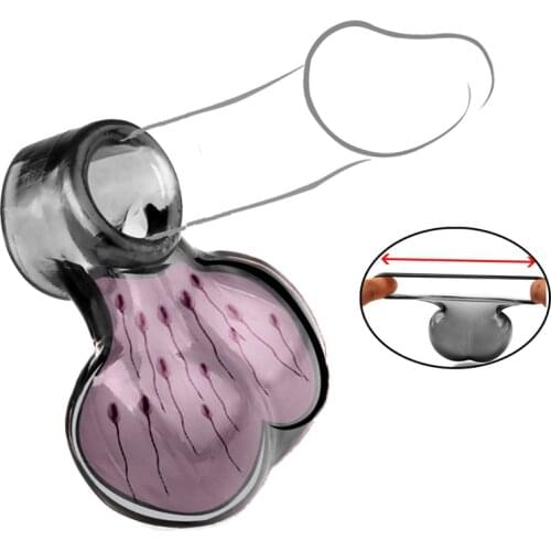 Male Scrotal Bound Lasting Penis Rings Scrotum Bind Chastity Device Lock Sperm Cock Cage Ring Sex Toys For Man Delay Ejaculation