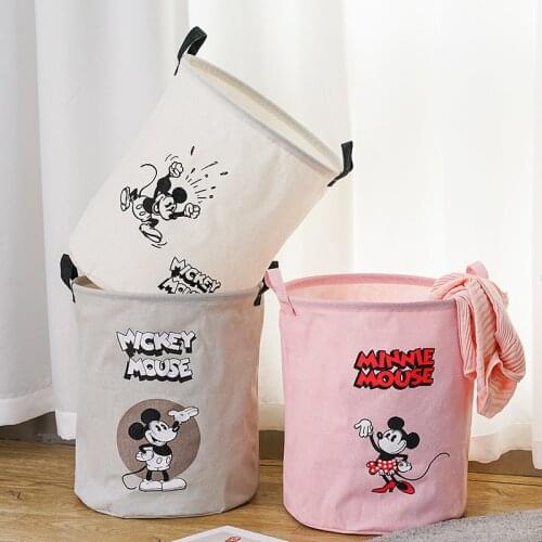 2021 Disney Storage Box Baby Toys Canvas Basket Mickey Minne Daisy Storage Basket For Kids Organizer Laundry Bag Cartoon Animal