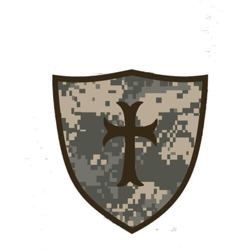 Personality 11.3CM*11.8CM Accessories Camouflage Cross Templar Car Sticker Bike Car Decal