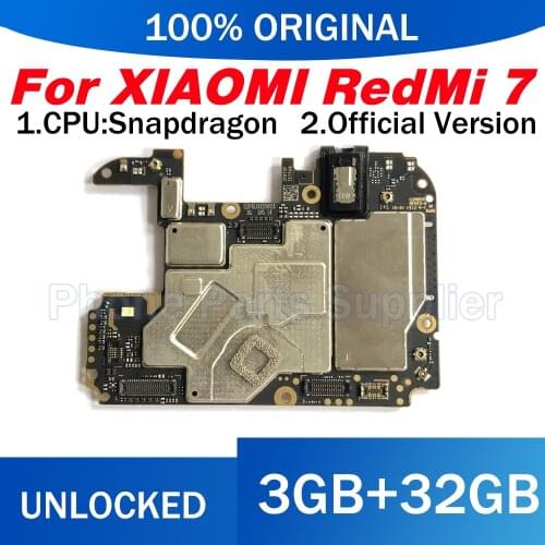 Full Working For RedMi 7 HongMi 7 Motherboard 100% Unlocked Original 32GB For HongMi 7 RedMi 7 Logic Board Mainboard