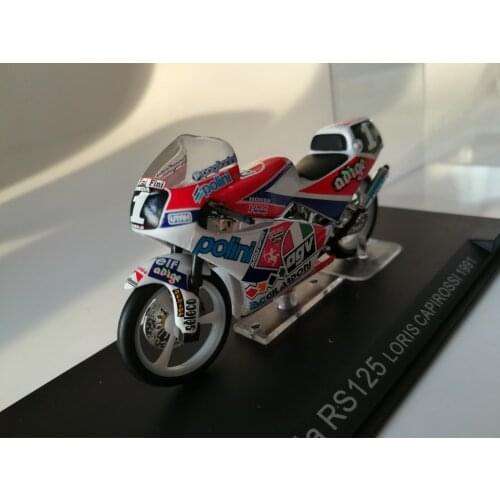 I XO 1:24 Honda RS125 Loris Capirossi 1991 #1 motorcycle alloy model Car Diecast Metal Toys Birthday Gift For Kids Boy