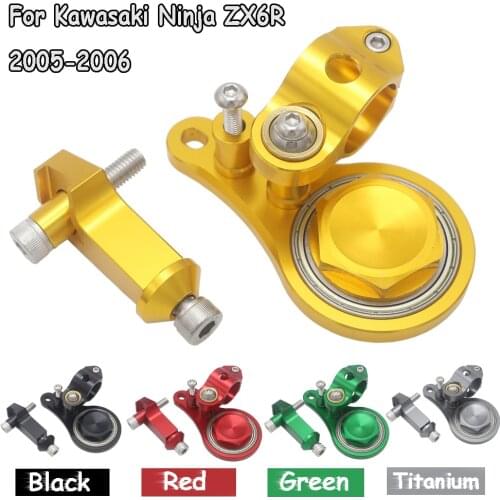 ZX-6R Full Set of Steering Damper Stabilizer Mounting Bracket Kit For Kawasaki Ninja ZX6R 2004 2005