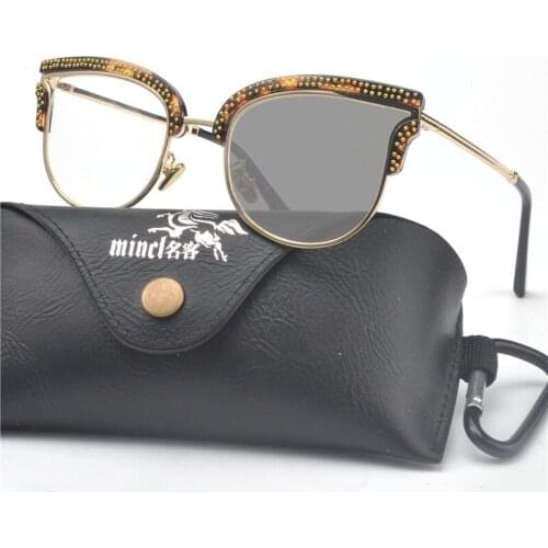 Mens and womens retro optical color changing resin lenses round frame reading glasses farsightedness glasses reading NX