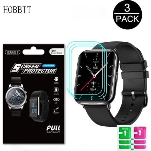 3PCS Soft TPU Hydrogel Guard Film For SENBONO 2021 X27 Y20 SmartWatch Full Coverage Screen Protector HD Clear LCD Film Not Glass