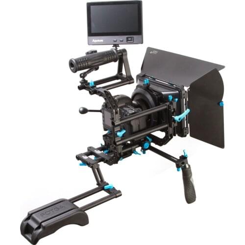Fotga DP Series 15mm Standard Rig Set Movie Kit Film Making System Follow Focus+ C-Bracket Rail Rod for Nikon Canon