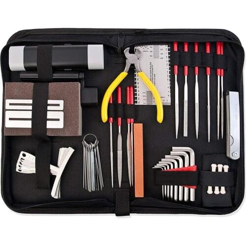 1Set Guitar Care Tool Repair Maintenance Tech Kit Needle File String Set For Acoustic Electric Bass Guitar Tools Kit