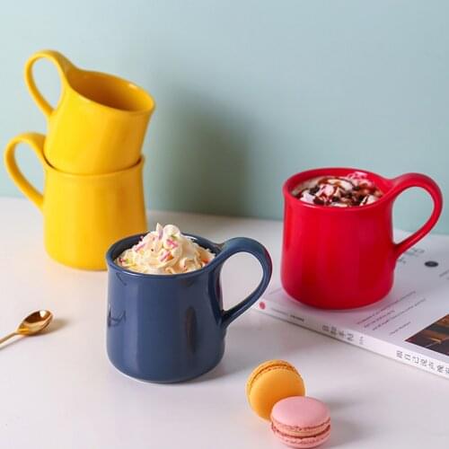 Ceramic Coffeeware Set Candy Colors Coffee Mugs Cup Large Medium And Small Water Cup Drinkware Porcelain Afternoon Tea Milk Cup