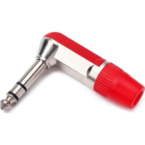 New arrival 6.3mm Audio Cable Plug Metal Guitar Red Dual Channel Plug Audio Cable Musical Instruments Accessories