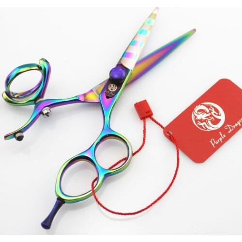 620# 5.5''' Brand Purple Dragon TOP GRADE Hairdressing Scissors JP 440C 62HRC Professional Barbers Cutting Shears Hair Scissors