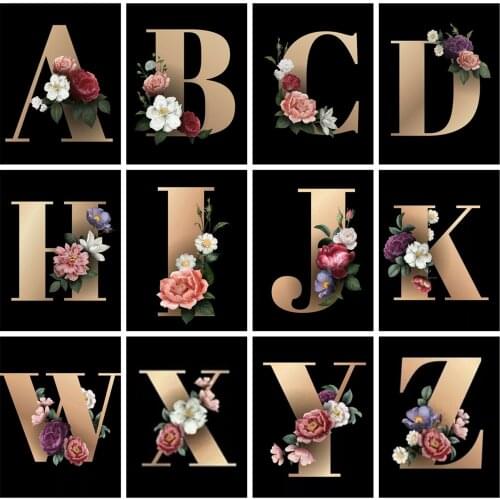 Full Drill 5D Diy Diamond Painting Cartoon Letter 3D Diamond Embroidery Cross Stitch Text Rhinestones Mosaic Wall Art Home Decor