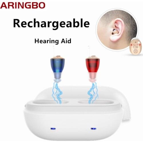Portable Aid Rechargeable Hearing Aids USB Earphone Sound Amplifier Wireless Ear Aid for Elderly Moderate Severe Hearing Loss