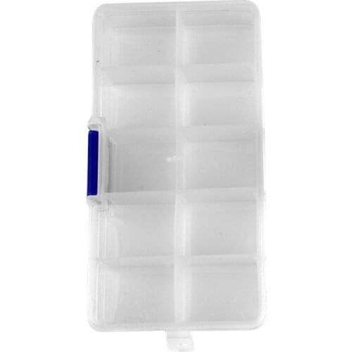 Y1UE 10/15 Compartment Adjustable Jewelry Clear Beads Storage Organizer Box Holder