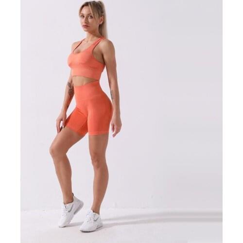 Promotional 3 Pcs Clothes Nylon Running Sportswear Suit Women Sport Short Sleeve Yoga Set For Gym