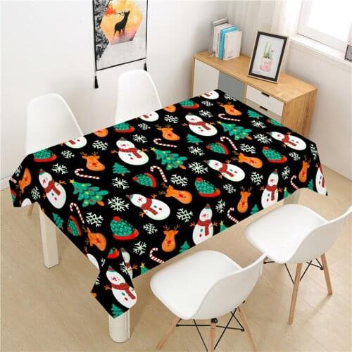 Christmas Tablecloth polyester Hotel Picnic Table Rectangular Table Covers Home Dining Tea Table Decoration