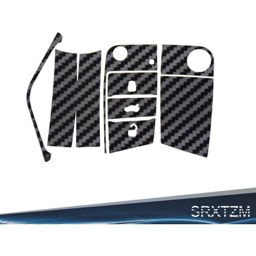 SRXTZM 3D Carbon Fiber Film Car Key Glue Sticker Trim Styling Shell Case For Volkswagen Golf 7 VII MK7 Golf7 Skoda 1pcs