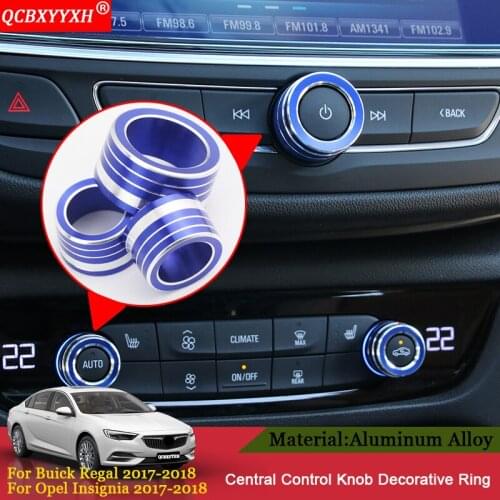 QCBXYYXH Car-styling Air Conditional Control Switch Knob Ring Case Door Lock Stick Pin Cap Cover Accessory For Buick Regal 2017