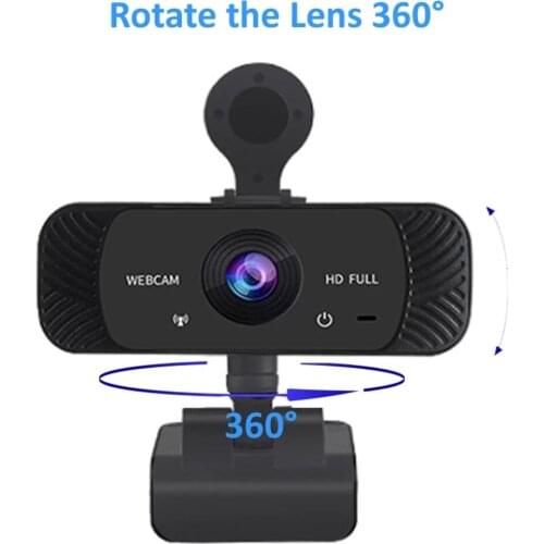 W19 1080P HD Camera with USB Rotatable Microphone Auto Focus Rotatable PC Computer Web Camera Electronic Products