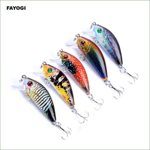 L026B Mix 5pcs/lot All diving top layer Fishing Lures hard lures Minnow Bait 3.8g/5cm