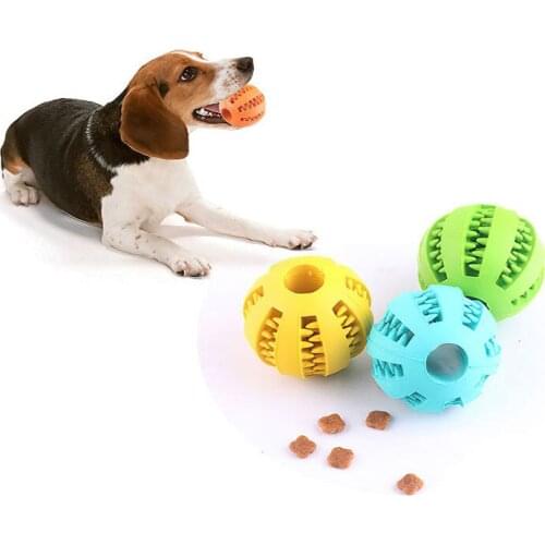 Pet Dog Chew Molar Ball Toys Bouncing Teeth Leaking Leaking Food Ball Interactive Fun Snack Rubber Puppy Accessories Supplies