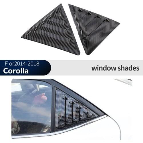1 Pair Side Vent Window Scoop Louver Cover Trim Carbon Fiber Side Window Louver Shutter Cover Trim For Corolla 2014-2018 Auto
