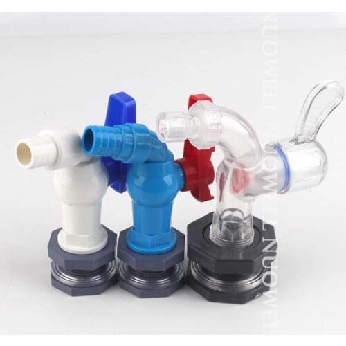 1pc ABS Fish Tank Connector Aquarium Drain Pipe Joints Water Pipe Valve Drainage Brew wine Accessories
