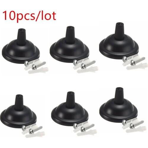 10pcs/lot Black Retro Vintage Antique Edison Light Ceiling Rose Base Hook Plate Holder Fitting Chandelier Bulb Dropshipping