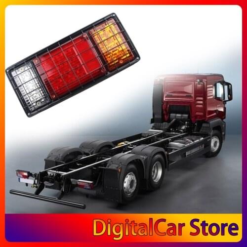 2pcs 12V 80 LEDs Metal Frame Brightness Tail Stop Light Brake Lights Rear Indicator Light For Truck Trailer Waterproof Light