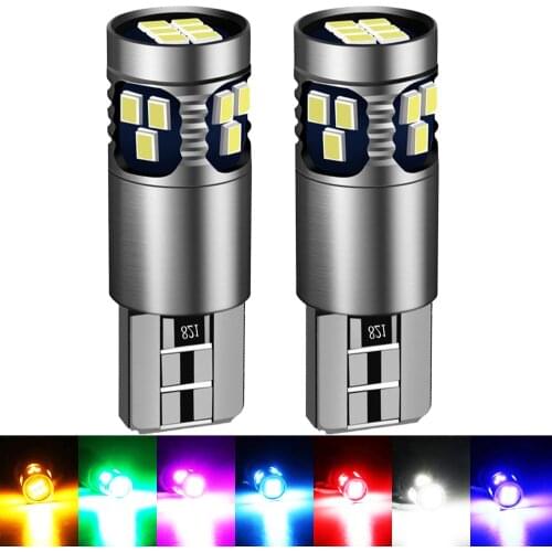 2pcs T10 W5W 194 168 LED Bulbs 2016 18SMD Car Accessories Clearance Lights Reading Lamp Auto Light 12V White Red Yellow Ice Blue