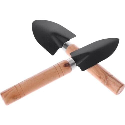 3pcs Mini Garden Shovel Rake Spade Erramientas Bonsai Tools Set Wooden Handle For Flowers Potted Plant