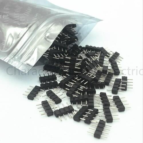 20pcs/lot, 4pin RGB connector, 4 pin needle, male type double 4pin, for 3528 5050 RGB LED strip connector