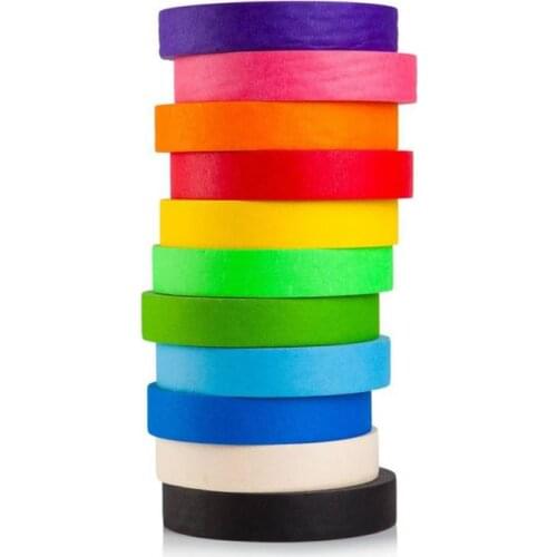 6pcs/Set Fluorescent Tape Neon Gaffer Tape Glow in The Dark Tape UV Black Reactive Safety Warning for Home Decor
