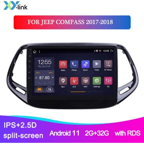 9 inch Android Car multimedia player GPS navigation system for Jeep COMPASS 2017-2018 radio Audio stereo can bus no 2 din dvd