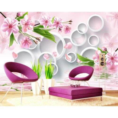 Beibehang custom large murals murals wall paper wallpapers plum blossom reflection hd pictures wallpaper for walls 3 d
