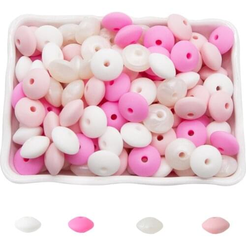 Cute-idea 12mm 300pcs Silicone Lentil beads Baby Infants Tooth Care Products BPA Free infant Teether Chew Toys