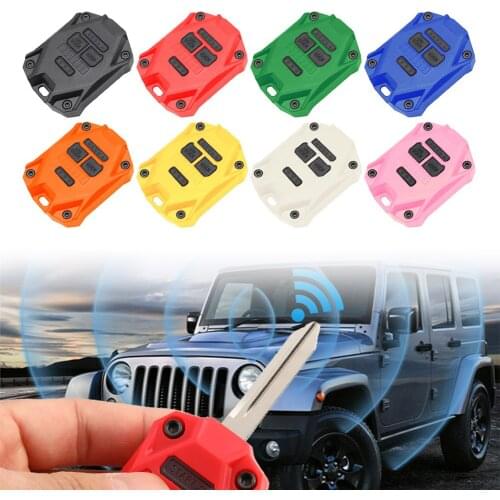 8 Colors ABS Car Key Shell Case Cover For Jeep Wrangler JK Accessories 2007 2008 2009 2010 2011 2012 2013 2014 2015 2016 2017