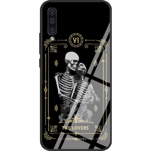 Tarot Card Occult Astrology Skull For Samsung A21S A20e A10 A20 A30 A50 A70 A31 A51 A71 A12 A52 A72 A32 Tempered Glass Case