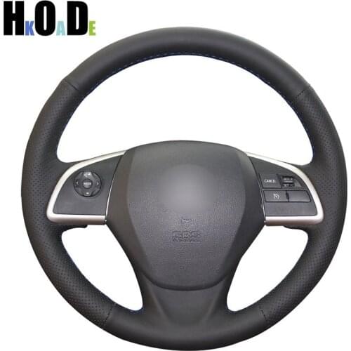 Black Artificial Leather Car Steering Wheel Cover for Mitsubishi Outlander 2013 2014 Mirage 2014 ASX L200 2015 2016