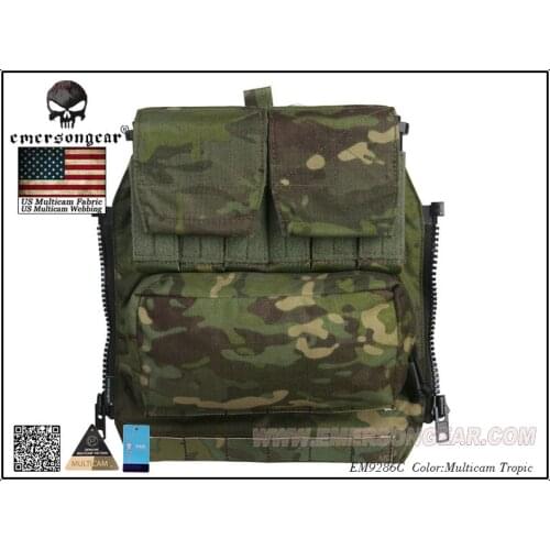 Emerson Back Pack BY ZIP Panel FOR AVS JPC2.0 CPC Tactical Vest Accessory package Multicam Tropic EM9286