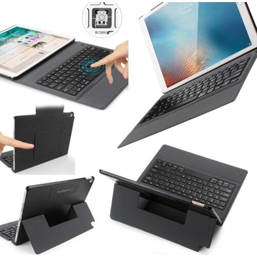 Russian/Hebrew/Spanish Wireless Bluetooth Keyboard Case Stand Leather Magnet Smart Funda Cover For Apple iPad Pro 12.9" 2017/5
