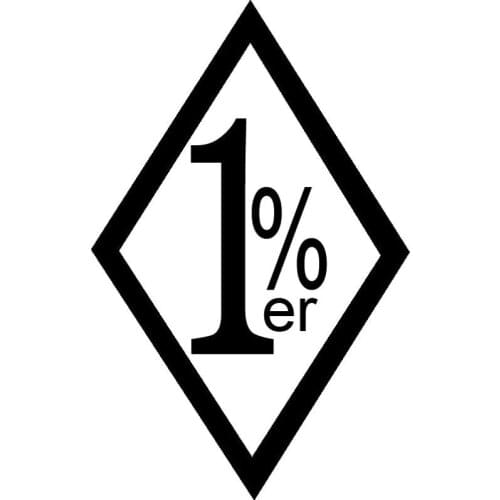Dawasaru 1%ER One Percent Outlaw Biker Funny Vinyl Decal Car Sticker Car-styling Accessories,15cm*9cm