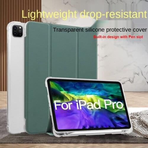 For iPad Air4 Pro11 2018/2020 Case Cover iPad mini4/5 iPad Pro10.5/air3 2019 Soft Cover ipaid air4 With Pen Slot Leather Case