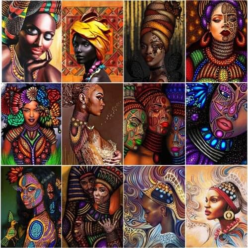 DOHAWIZS DIY Diamond Painting Beauty Portrait Full Square/Round Drill Diamond Embroidery Black Classical People Home Decor Gift