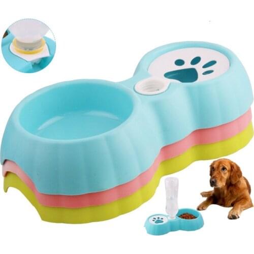 Double Layer Automatic Pet Feeder Water Dispenser Cat Dog Drinking Bowl Dog Feeder Dish Cat Feeding Watering Supplies