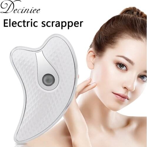 Electric Facial Guasha Scraper Massager Face Tighten&Lifting Firming Plate Guasha Board for Face Neck Body Skin Massage Tool