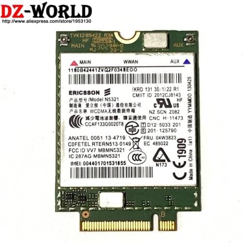 Ericsson N5321 N5321gw 04W3823/04W3842 HSPA+ For ThinkPad new x1 carbon X230s X240S t431s T440 L540 T540P W540 3G Network Card