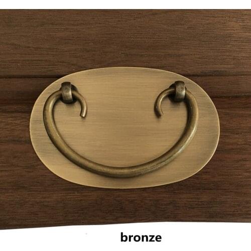 Xipeiyi Chinese Antique Ellipse Brass Handle Knobs Retro Cabinet Handles Drawer Cupboard Door Pulls Bronze