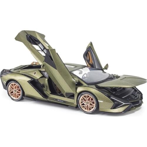 Collectible Die-Cast 1:18 Super Sports Car Model Rambo Alloy Simulation Vehicles Sian FPK63 Home Decoration Children Toy Gift