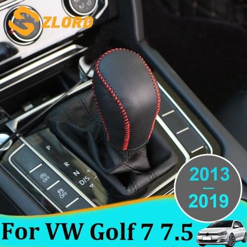Leather Car Gear Shift Collars Handbrake Cover for Volkswagen VW Golf 7 7.5 MK7 MK7.5 2013-2019 AT MT Accessories