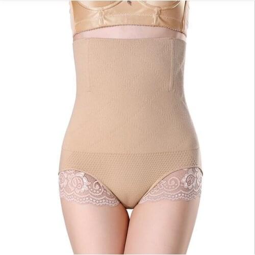 Lightweight breathable abdomen shaping pants women high waist slimming hips shaping cotton crotch postpartum belly shaping