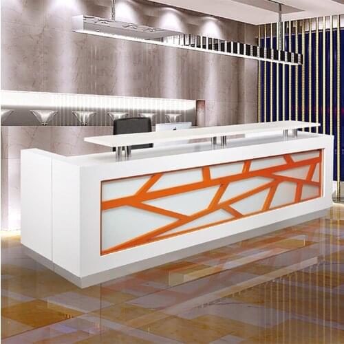 Bar floor shop fashionable cool straight lacquer reception desk table counter furniture